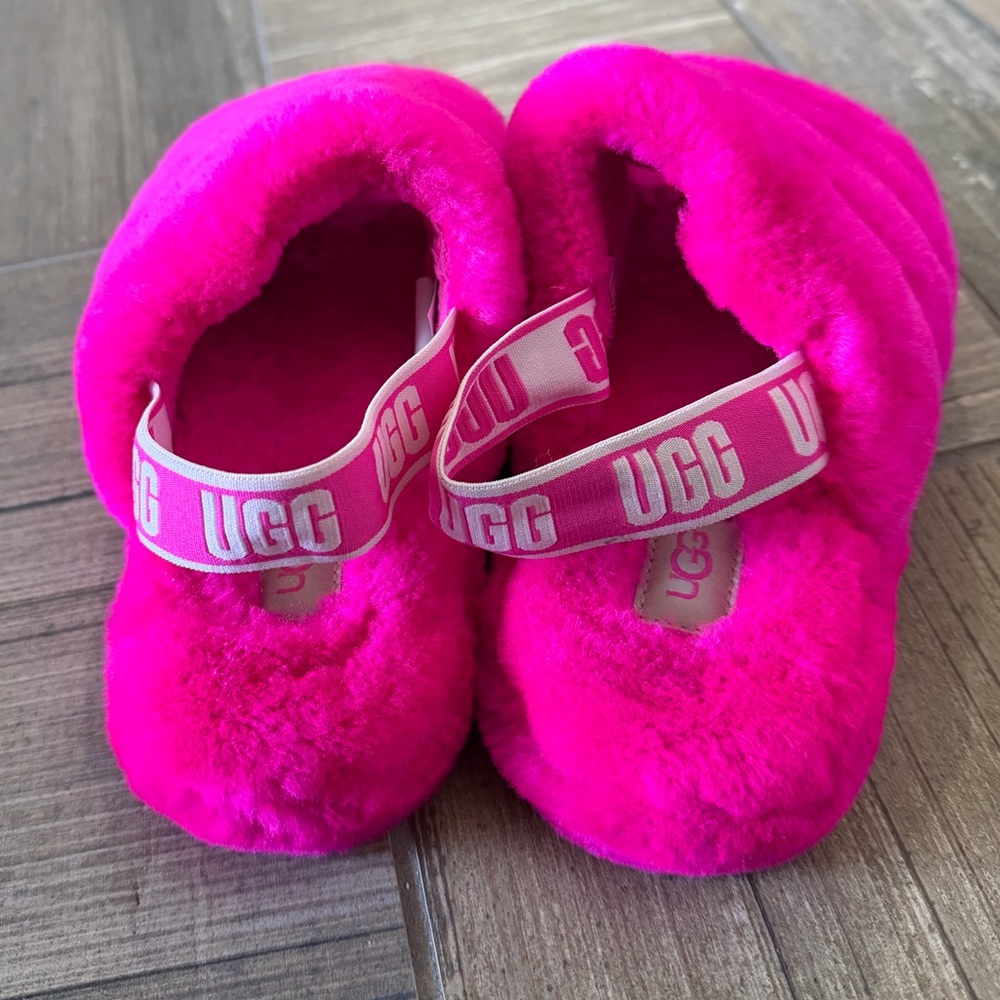 Ugg pink fluff yeah slides - image 5